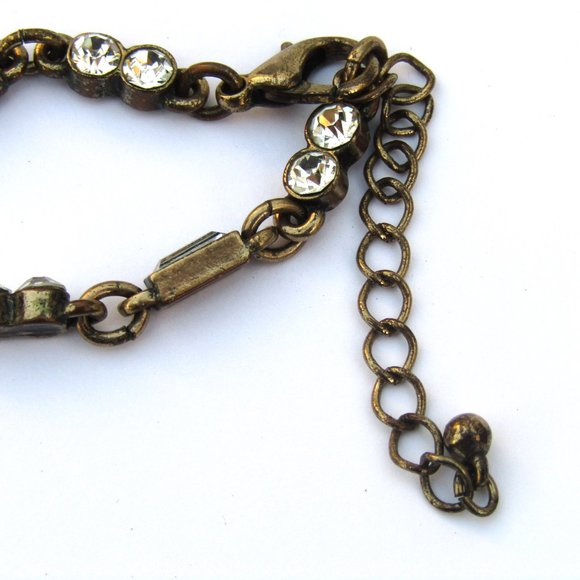 Art Deco Style Rhinestone Statement Necklace - Picture 5 of 6